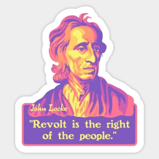 John Locke Portrait and Quote Sticker